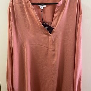 NWT plus size peach work blouse